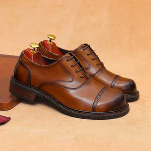 Chaussures plates décontractées et habillées pour hommes en cuir véritable respirant, légères, antidérapantes, idéales pour les affaires et les mariages en extérieur - Product Image 2