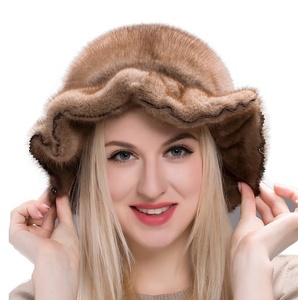 Style russe fête d'hiver femmes chapeau de fourrure de vison élégant chapeau de fourrure de sable - Product Image 1