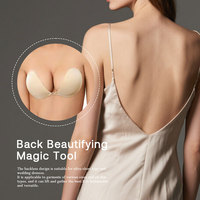 Soutien-gorge adhésif en silicone sans bretelles pour femme, respirant et réutilisable, idéal pour l'été, avec bonnets épais et design dos nu, OEM