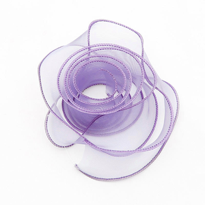 Nastro in Organza Arricciato a Coda di Pesce 40mmx6Y per Decorazione Torte Natalizie, Confezioni Regalo Artigianali, Fiocchi, Nastro in Raso di Poliestere Ondulato - Product Image 6