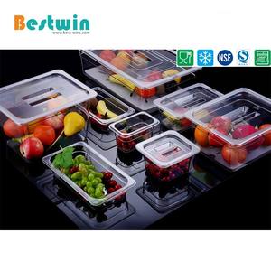 مقلاة بلاستيكية من البولي كاربونات سوداء صافية آمنة على الغذاء PC مع وعاء للطعام GN - Product Image 1