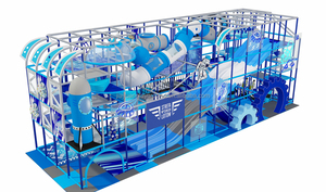 Gioco di alta qualità gioco avventura per bambini parco divertimenti per bambini attrezzature parco giochi al coperto con grandi scivoli - Product Image 6