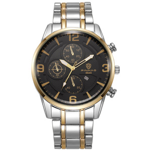 Montre de style professionnel transfrontalier pour hommes, cadran rond, calendrier, multifonctionnelle, montre à quartz de luxe pour hommes - Product Image 6