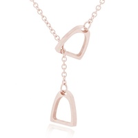 Collier fer à cheval en acier inoxydable plaqué or bon marché Colliers équestre en forme de patte de cheval Lariat Y Bijoux
