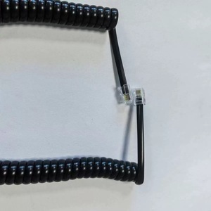 Phone Cord Lead Handset Cords Coiled RJ10 4P4C Male to Male for Sennheiser Microphones RJ10 Data Ports - Product Image 4