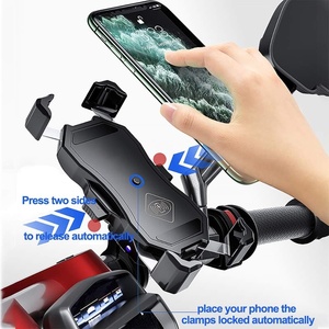 Soporte para <span class=keywords><strong>Teléfono</strong></span> Móvil Impermeable Kewig, Ajustable, con Cargador Inalámbrico y Cargador USB, Apto para Motocicleta/Scooter/Bicicleta - Product Image 1