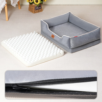Lit pour chien et chat en fausse fourrure rectangulaire, doux et luxueux, très vendu, avec housse amovible et lavable, respirant, pour une utilisation en intérieur toute l'année