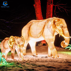 Linterna de animales chinos SGL82, linterna de seda en forma de tigre impermeable realista para zoológico - Product Image 6