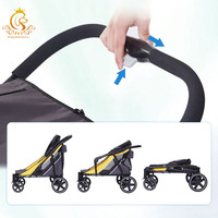 Poussette pour chiens de grande taille EUR PET, poussette de luxe pour animaux de compagnie à 4 roues, nouveau design, haute qualité