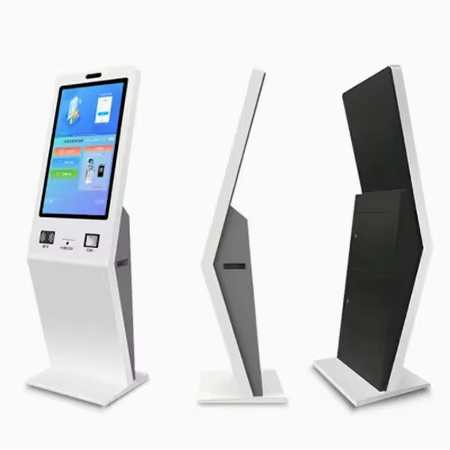 Self-Service Payment Kiosk with Touch Screen QR Scanner Printer Floor Standing Desktop Optional Barcode Reader for Advertising