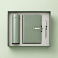 Coffret cadeau de luxe N2001 : Carnet en cuir, stylos, logo personnalisé, cadeau d'entreprise, coffret cadeau d'entreprise avec bouteille d'eau