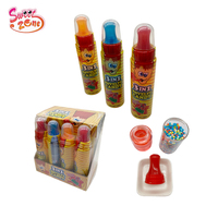 Casher Prix de gros Saveur de fruits 3 en 1 Sucette avec bonbon perlé et confiture