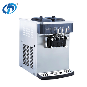 Máquina de Helados de <span class=keywords><strong>3</strong></span> Sabores, Máquina Comercial para Hacer Helados Suaves con Sistema de Preenfriamiento y Función de Inflado - Product Image 1