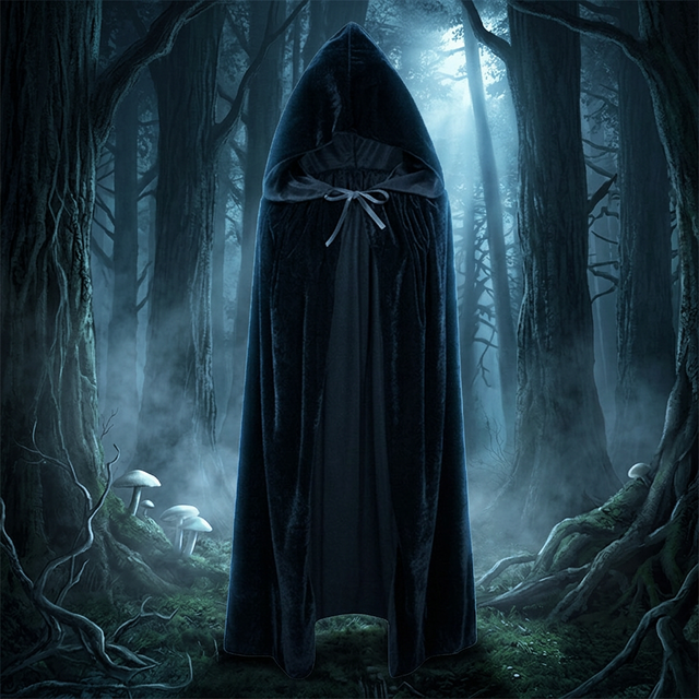 Unisex Adult Halloween Costume Velvet Cloak Cape Hood Medieval Dress Silk Coats Featuring Witch Vampire Inspired Guangdong for