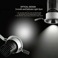 Plafonnier encastré LED 25W UGR17 IP54 en aluminium COB anti-éblouissement pour éclairage commercial intérieur