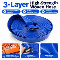 Tuyau plat en PVC haute pression robuste de 2 à 6 pouces, flexible, pour l'irrigation agricole et le refoulement d'eau par pompe