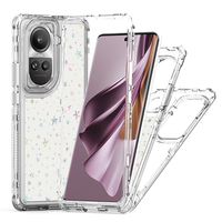 Coque de téléphone personnalisée 360° intégrale antichoc TPU+PC+Acrylique gravée au laser, gaufrée, avec paillettes, pour Oppo Reno 10/Reno12 Pro