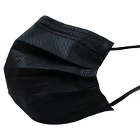 Masque facial jetable noir 3 couches en tissu non tissé coloré pour adultes, avec impression personnalisée
