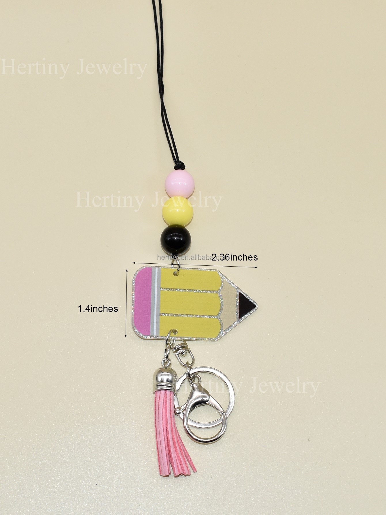 Pencil Lanyard and Badge Holder for Teachers Personalized Teacher Gift Lanyard Wristlet Image 4