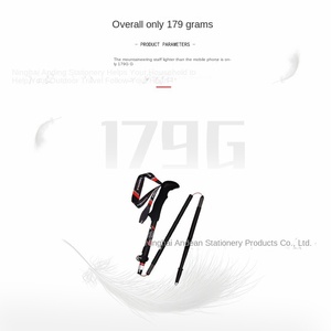Bâton <span class=keywords><strong>de</strong></span> marche pliable en fibre <span class=keywords><strong>de</strong></span> carbone ultra-léger Trailblazer, cinq sections rétractables, Alpenstock, bâton <span class=keywords><strong>de</strong></span> montagne, <span class=keywords><strong>ski</strong></span> - Product Image 3