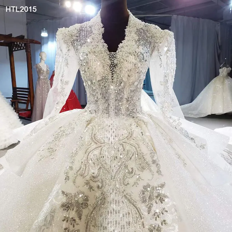 Jancember HTL2015 Hot Sale Islamic Wedding Dress Muslim Online Shop 2021