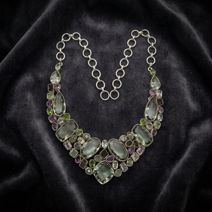 Fashionable Multistone 925 Silver <b>Necklace</b> Solid <b>Necklace</b> Adorable <b>Necklace</b> Handmade <b>Necklace</b> - Product Image 2