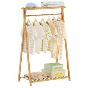Moderno Appendiabiti Portatile in Legno per Bambini, Organizzatore con Ripiani per Vestiti, Ideale per Ingresso, Camera da Letto e Soggiorno - Product Image 1