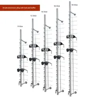 Présentoir mural pour lunettes et lunettes de soleil en alliage d'aluminium écologique avec 12 fentes et bande de verrouillage