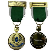 Cinta de estilo medalla personalizada, moderna/tradicional, chapada en oro, de zinc, para premios municipales de larga carrera, reconocimientos y honores