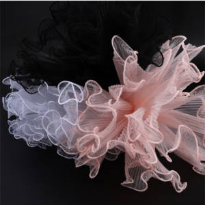 Emballage de bouquet DIY tendance : design festonné avec <span class=keywords><strong>gaze</strong></span> perlée, maille fixe imperméable en papier spécial - Product Image 2