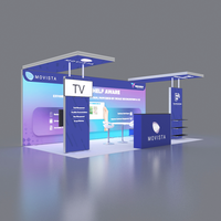 Arche modulaire 10x20 SEG rétroéclairée avec étagère, présentoir portable pour stand d'exposition
