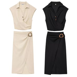 PB&ZA <span class=keywords><strong>Blusas</strong></span> <span class=keywords><strong>Plisadas</strong></span> Elegantes de Verano 2025 para Mujer, <span class=keywords><strong>Blusas</strong></span> Vintage sin Mangas, Camisas Femeninas, <span class=keywords><strong>Blusas</strong></span> Chic - Product Image 6