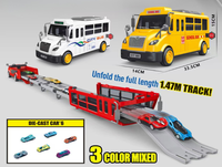 Diecast mainan mobil, Super besar lipat plastik penyimpanan Bus 6 Mini Aloi mobil kaya aksesoris hadiah SEMPURNA UNTUK
