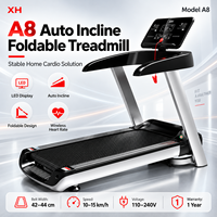 Tapis roulant électrique pliable sans fil avec affichage LED de la fréquence cardiaque, vitesse de 10 à 15 km/h, idéal pour la salle de sport à domicile, directement de l'usine