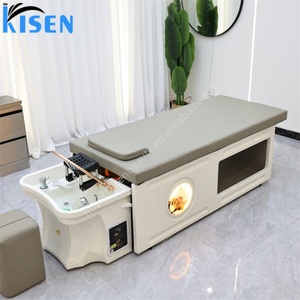 KISEN Hair Spa Equipment Portable Head Spa Shampoo Basin Massage Multifunctional Fumigable Hydrotherapy Circulating Shampoo <b>Bed</b> - Product Image 2
