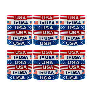 Pulsera de Silicona con la Bandera de EE. UU., Impresión a Color, Pulsera Conmemorativa del Día de la Independencia Americana, Correa de Muñeca de Goma para Fiestas Patrióticas - Product Image 5