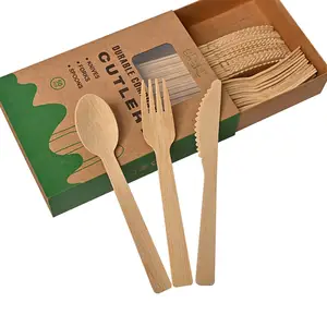 New Supplier's Best Wholesale Bamboo Disposable Cutlery Set OEM/ODM Available Eco-Friendly Durable Material Spoons