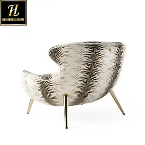 Hot Sale 2024 Furniture Fashion Velvet Armchairs Designer Leopard Print Lounge Chair For The Living Room Luxury