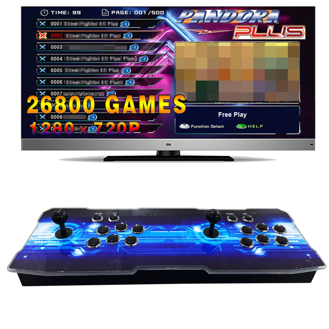 9800 in 1 Home Electronic Game Joystick Console Pandora Box 3D Vintage Arcade Game Console for Sale