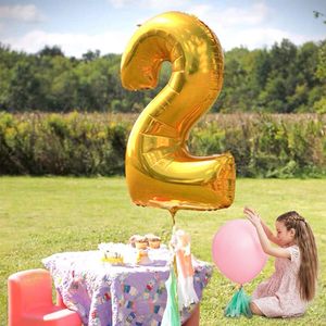 Giant 32 Inch Number Foil <b>Balloon</b> for Birthday <b>Graduation</b> & Chinese New Year Party Decorations - Product Image 4