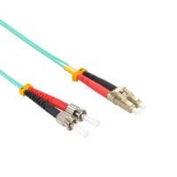 OM3 50/125 LSZH Turquoise ST/UPC LC/UPC Cordon de raccordement fibre optique multimode Jarretiere Optique pour réseaux WiFi POE 3G GSM