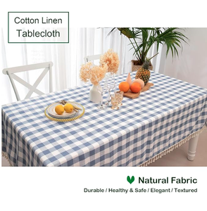<span class=keywords><strong>Tovaglia</strong></span> a Quadretti 100% <span class=keywords><strong>Cotone</strong></span> per Picnic all'Aperto Decorazione Natalizia - Product Image 6