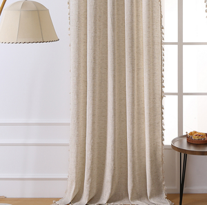 Cortinas de Lino <span class=keywords><strong>para</strong></span> Dormitorio o Sala de Estar, Súper Suaves, Filtrantes de Luz, Estilo Rústico Campestre, Semi Transparentes, con Ojales - Product Image 2