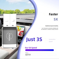 Dongle USB Type A sans fil CarPlay Android Auto Plug-and-Play pour convertir l'infodivertissement d'origine en version sans fil pour les systèmes OEM automobiles.