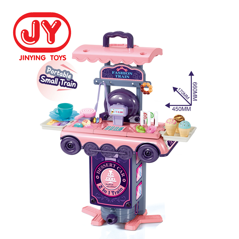 En Plastique Belle Simulation Dessert Chariot de Vente de Crème glacée Jouet Garçons Filles Maison jouer Jouet