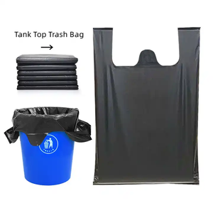 Wholesale Cheap Custom Large Capacity Eco-Friendly <b>Compostable</b> Recycled Materials Thickening T-shirt Carrier <b>Bag</b> Exhibition - Product Image 5