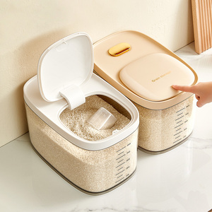 Cereales a prueba <span class=keywords><strong>de</strong></span> humedad Arroz <span class=keywords><strong>Almacenamiento</strong></span> <span class=keywords><strong>de</strong></span> alimentos secos Gran capacidad 5 9 Kg <span class=keywords><strong>Almacenamiento</strong></span> Cubo <span class=keywords><strong>de</strong></span> arroz Dispensador <span class=keywords><strong>de</strong></span> granos con tapa Taza medidora - Product Image 3