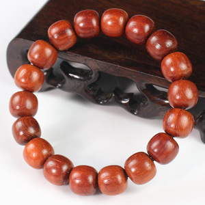 Redwood <b>Bracelet</b> 11x12mm Barrel Beads Unisex Everyday Wear - Product Image 4