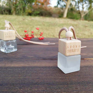 <strong>Car</strong> Pendant Air Freshener Frosted Square Glass Empty <strong>Car</strong> Perfume <strong>Refillable</strong> Bottle - Product Image 3