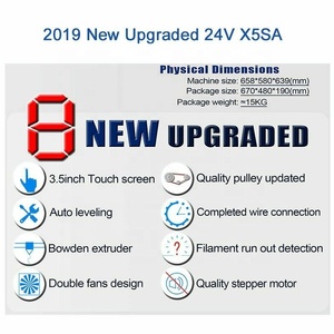 X5SA 3D Máy In <span class=keywords><strong>Corexy</strong></span> Cấu Trúc Ổn Định Máy In 3D Kép Z Trục Siêu Yên Tĩnh Điều Khiển 330*330*400mm Lớn 3D Máy In - Product Image 5